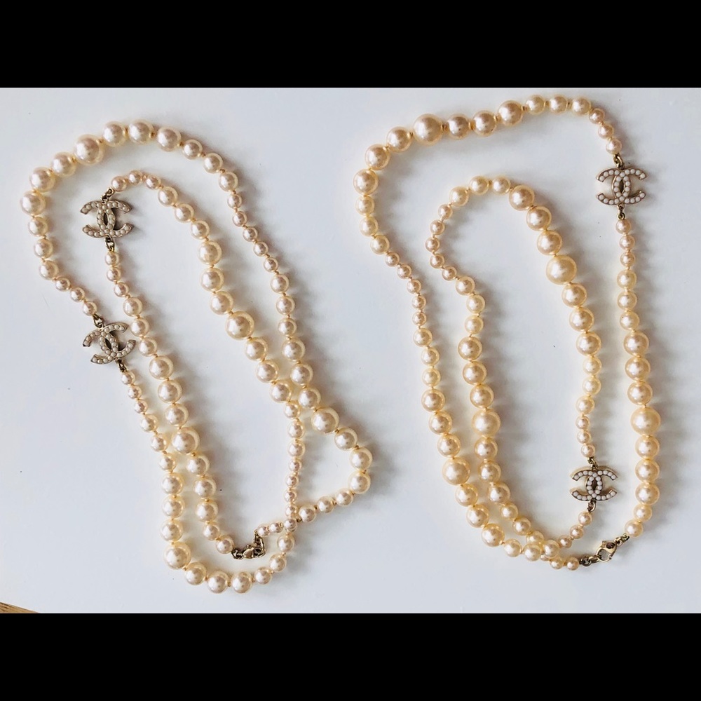 2 Chanel Pearl necklaces guaranteed authentic